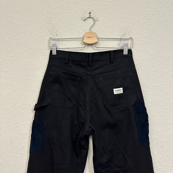 WONDERY Renee 2.0 Carpenter Pants Black High Rise Cargo Utility Cotton - Picture 8 of 15